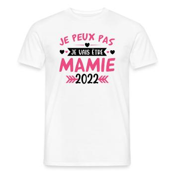 Mamie 2022 Cadeau Enceinte Maman Anniversaire Cool - T-shirt homme - blanc - Devant - AI Model Male 178 dark (178cm)
