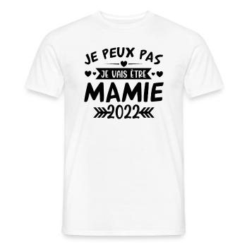 Mamie 2022 Cadeau Enceinte Maman Anniversaire Cool - T-shirt homme - blanc - Devant - AI Model Male 178 dark (178cm)