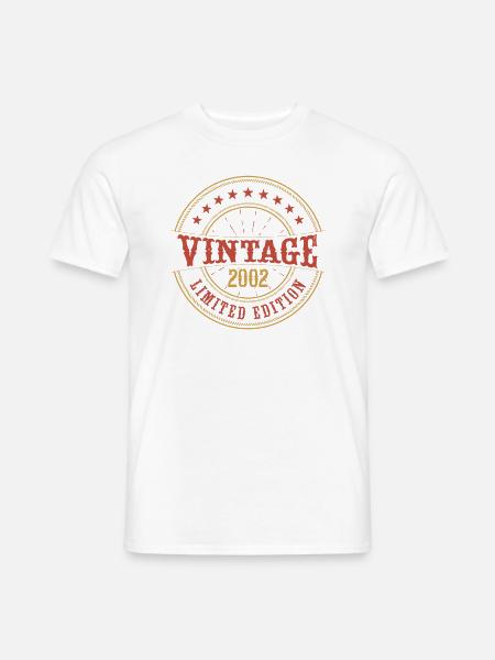 Vintage 2002 Vintage Anniversaire Idée Cadeau 2002 - T-shirt homme - blanc