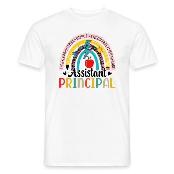 Assistant Principal - Men's T-Shirt - white - Front - AI Model Male 178 dark (178cm)