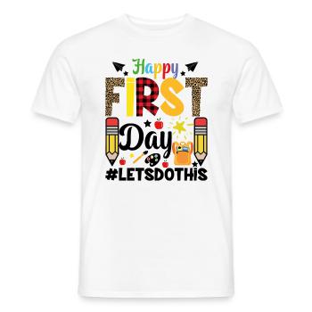 Happy First Day of School - Men's T-Shirt - white - Front - AI Model Male 178 dark (178cm)