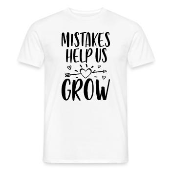 Fehler helfen uns zu wachsen - Männer T-Shirt - Weiß - Vorne - AI Model Male 178 dark (178cm)