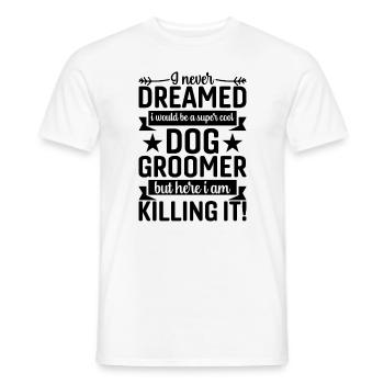 Toiletteur De Chiens Super Cool - T-shirt homme - blanc - Devant - AI Model Male 178 dark (178cm)