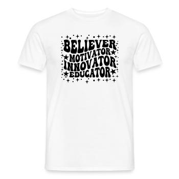Croyant Motivateur Innovateur Éducateur - T-shirt homme - blanc - Devant - AI Model Male 178 dark (178cm)