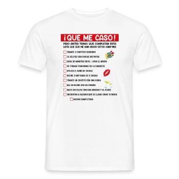 Liste De Demandes De Mariage Pour Les Mariés - T-shirt homme - blanc - Devant - AI Model Male 178 dark (178cm)
