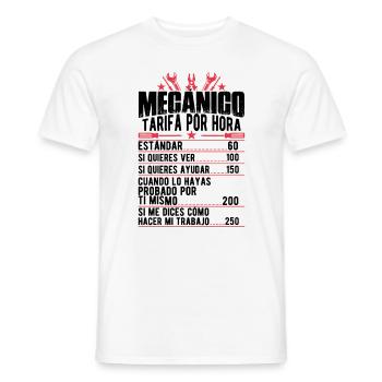Le Tarif Horaire D'un Mécanicien - T-shirt homme - blanc - Devant - AI Model Male 178 dark (178cm)
