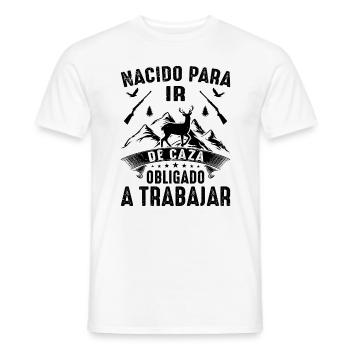 Né Pour Aller À La Chasse Chasser Cadeau Nature - T-shirt homme - blanc - Devant - AI Model Male 178 dark (178cm)