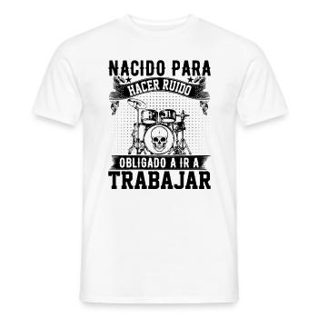 Né Pour Faire Du Bruit - T-shirt homme - blanc - Devant - AI Model Male 178 dark (178cm)