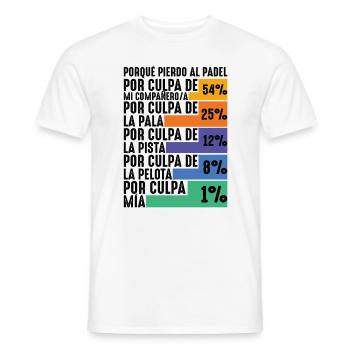 Padel Fun Player Pourquoi Je Perds Au Padel - T-shirt homme - blanc - Devant - AI Model Male 178 dark (178cm)