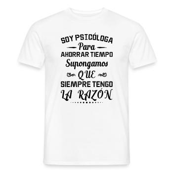 Je Suis Psychologue - T-shirt homme - blanc - Devant - AI Model Male 178 dark (178cm)