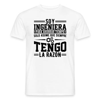 Je Suis Un Ingénieur J'ai Toujours Raison - T-shirt homme - blanc - Devant - AI Model Male 178 dark (178cm)