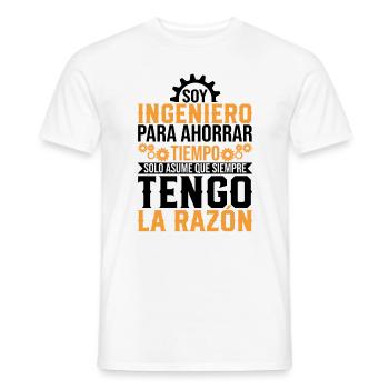 Je Suis Un Ingénieur J'ai Toujours Raison - T-shirt homme - blanc - Devant - AI Model Male 178 dark (178cm)