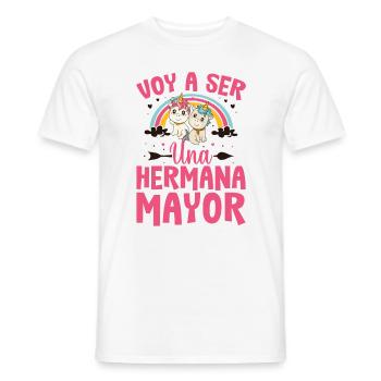 Je Vais Être Une Grande Soeur - T-shirt homme - blanc - Devant - AI Model Male 178 dark (178cm)