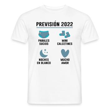 Prévisions Pour 2022 Cadeau De Grossesse 2022 - T-shirt homme - blanc - Devant - AI Model Male 178 dark (178cm)
