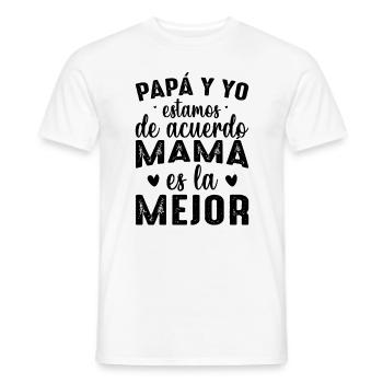 Papa Et Moi Sommes D'accord Maman Est La Meilleure - T-shirt homme - blanc - Devant - AI Model Male 178 dark (178cm)