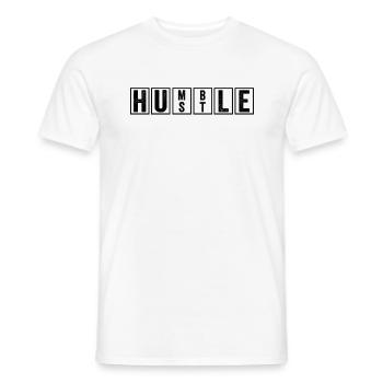 Hektik Bescheiden - Männer T-Shirt - Weiß - Vorne - AI Model Male 178 dark (178cm)