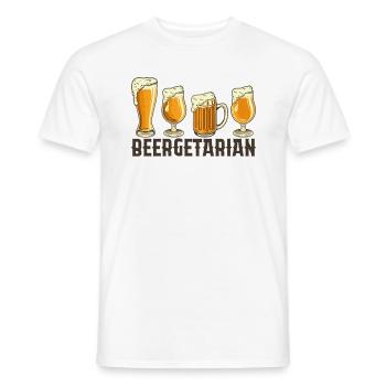 Beergitarian - Men's T-Shirt - white - Front - AI Model Male 178 dark (178cm)