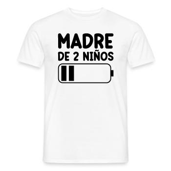 Maman De Deux Enfants - T-shirt homme - blanc - Devant - AI Model Male 178 dark (178cm)