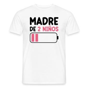 Maman De Deux Enfants - T-shirt homme - blanc - Devant - AI Model Male 178 dark (178cm)