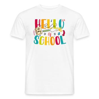 Hello First Day of School - Men's T-Shirt - white - Front - AI Model Male 178 dark (178cm)