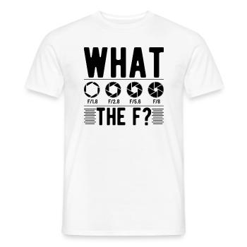 Photographe Photographie Appareil Photo Objectif - T-shirt homme - blanc - Devant - AI Model Male 178 dark (178cm)