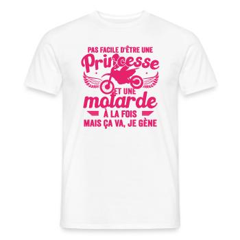 Moto Vélo Vtt Anniversaire Motocross Femme Maman - T-shirt homme - blanc - Devant - AI Model Male 178 dark (178cm)