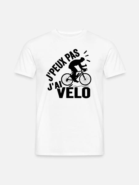 Je Peux Pas J'ai Vélo De Route Vtt Sport Cycliste - T-shirt homme - blanc