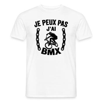 Je Peux Pas J'ai Bmx Vélo De Route Citations Sport - T-shirt homme - blanc - Devant - AI Model Male 178 dark (178cm)
