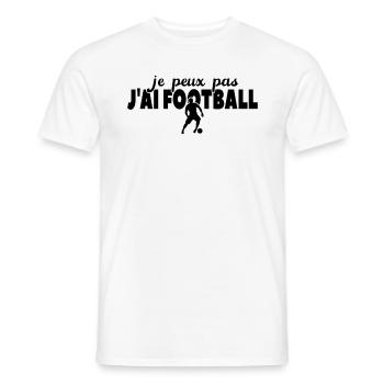 Je Peux Pas J'ai Football - T-shirt homme - blanc - Devant - AI Model Male 178 dark (178cm)