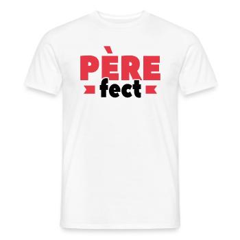 Père-FEC Idée Cadeau D'amour Pour Papa - T-shirt homme - blanc - Devant - AI Model Male 178 dark (178cm)