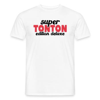 Super Tonton Édition Deluxe - T-shirt homme - blanc - Devant - AI Model Male 178 dark (178cm)