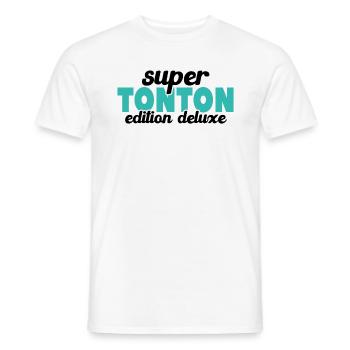 Super Tonton Édition Deluxe - T-shirt homme - blanc - Devant - AI Model Male 178 dark (178cm)