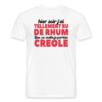 Hier Soir J'ai Tellement Bu De Rhum - T-shirt homme - blanc - Devant - AI Model Male 178 dark (178cm)