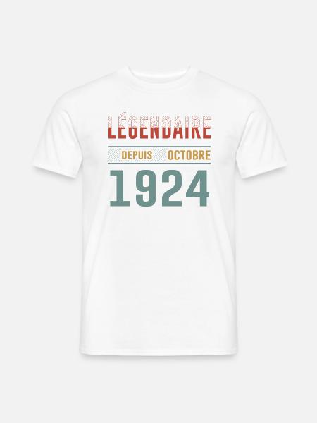 Legendary since October 1924 Anniversary - Men's T-Shirt - white