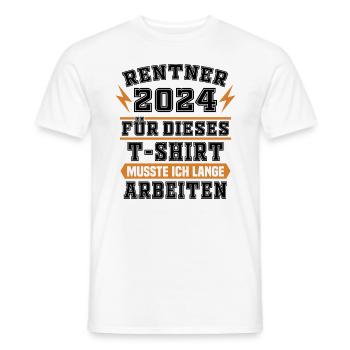 Pensionär 2024 Geschenk Pensionierung Geschenkidee - Männer T-Shirt - Weiß - Vorne - AI Model Male 178 dark (178cm)