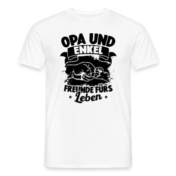 Opa Und Enkel Freunde Fürs Leben Beste Opi-enkelin - Männer T-Shirt - Weiß - Vorne - AI Model Male 178 dark (178cm)