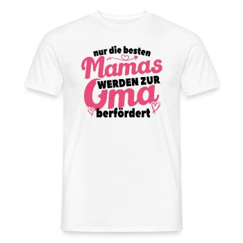 Nur Die Beste Mamas Werden Zur Oma Befördert - Männer T-Shirt - Weiß - Vorne - AI Model Male 178 dark (178cm)