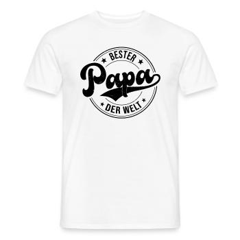 Bester Papa Der Welt - Männer T-Shirt - Weiß - Vorne - AI Model Male 178 dark (178cm)