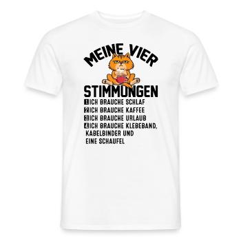 Meine Vier Stimmungen - Männer T-Shirt - Weiß - Vorne - AI Model Male 178 dark (178cm)