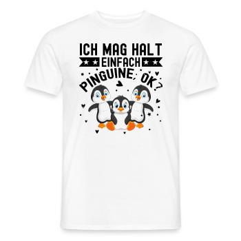 Ich Mag Halt Einfach Pinguine - Männer T-Shirt - Weiß - Vorne - AI Model Male 178 dark (178cm)