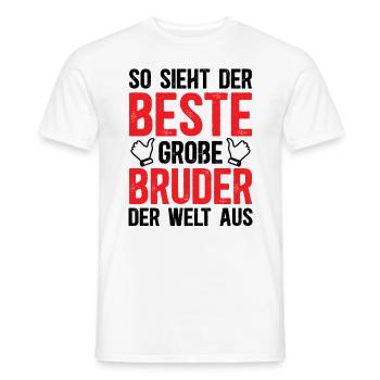 So Sieht Der Beste Große Bruder Der Welt Aus - Männer T-Shirt - Weiß - Vorne - AI Model Male 178 dark (178cm)