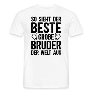 So Sieht Der Beste Große Bruder Der Welt Aus - Männer T-Shirt - Weiß - Vorne - AI Model Male 178 dark (178cm)