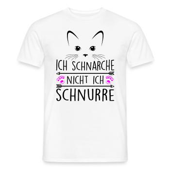 Ich Schnarche Nicht Ich Schnurre - Männer T-Shirt - Weiß - Vorne - AI Model Male 178 dark (178cm)