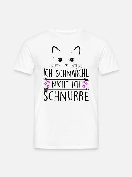 Ich Schnarche Nicht Ich Schnurre - Männer T-Shirt - Weiß