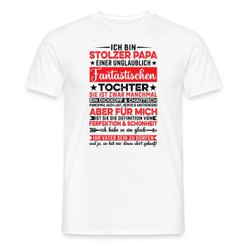 Ich Bin Stolzer Papa Vater Tochter Eltern - Männer T-Shirt - Weiß - Vorne - AI Model Male 178 dark (178cm)