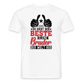 So Sieht Der Beste Kleine Bruder Der Welt Aus - Männer T-Shirt - Weiß - Vorne - AI Model Male 178 dark (178cm)