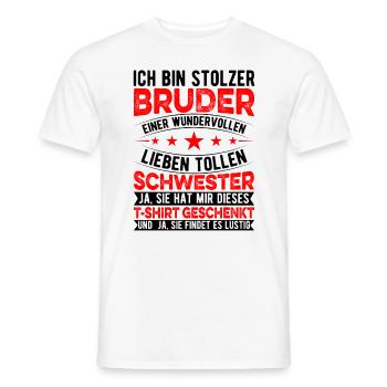 Funny Brother Sister Birthday Christmas Gift Idea - Männer T-Shirt - Weiß - Vorne - AI Model Male 178 dark (178cm)