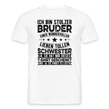 Funny Brother Sister Birthday Christmas Gift Idea - Männer T-Shirt - Weiß - Vorne - AI Model Male 178 dark (178cm)