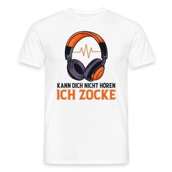 Ich kann dich nicht hören, ich spiele Gamer - Männer T-Shirt - Weiß - Vorne - AI Model Male 178 dark (178cm)