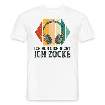 Ich Höre Dich Nicht Ich Spiele - Männer T-Shirt - Weiß - Vorne - AI Model Male 178 dark (178cm)